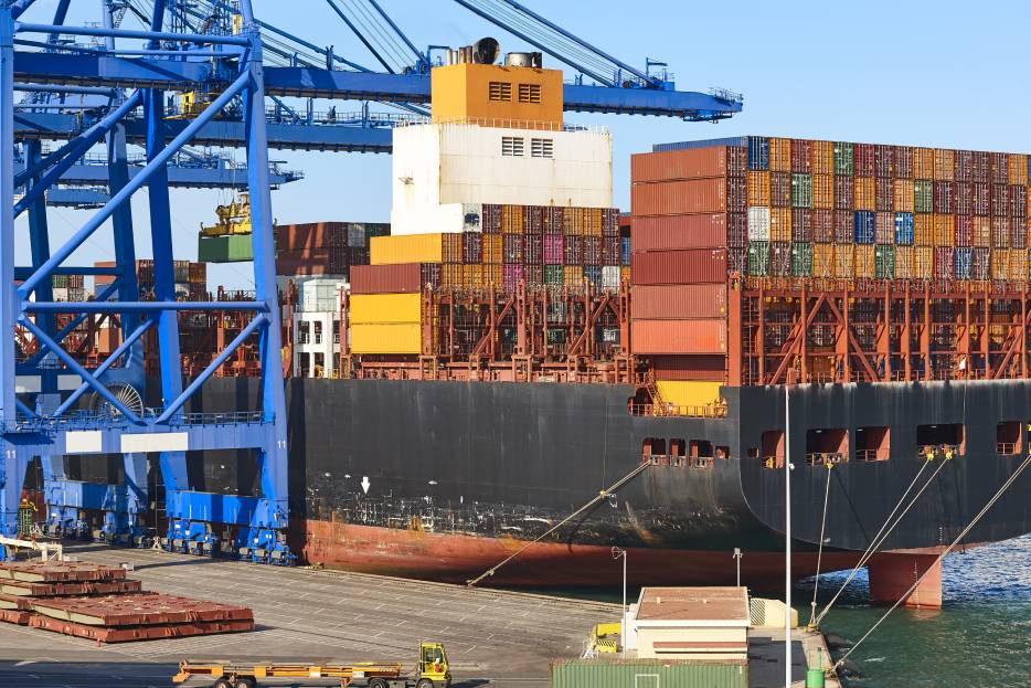 mercancía para importación en navío